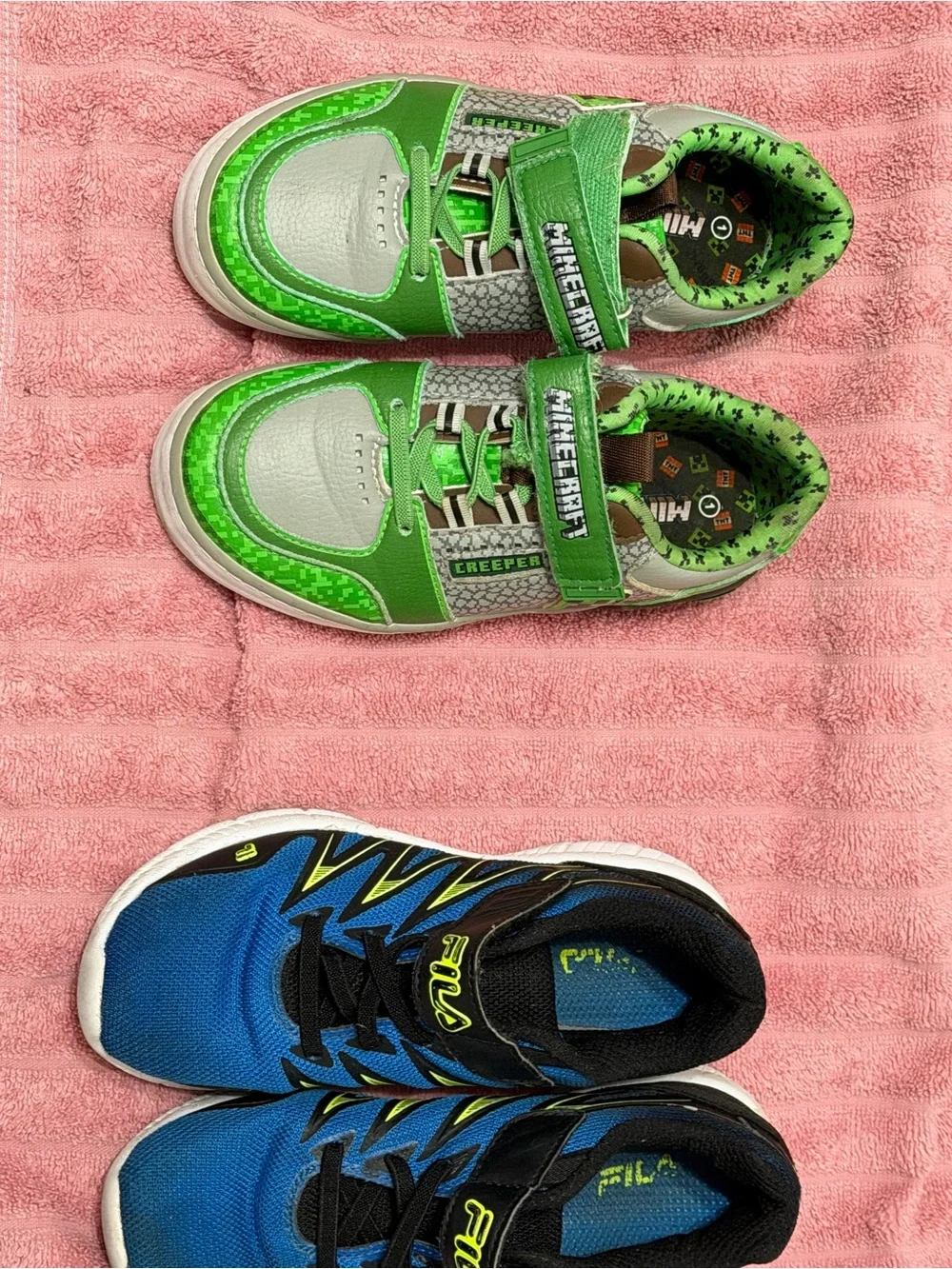 Minecraft Kids Green 'Creeper' Velcro Sneakers